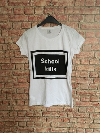 s Beden beyaz Renk School kills tahirt