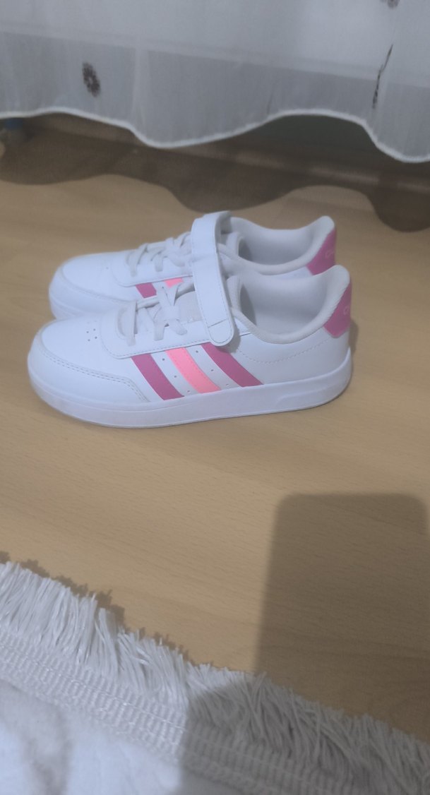 Kız Çocuk Pembe Cırtlı Spor Ayakkabı - Görsel 4