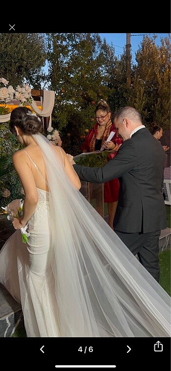 Oleg Cassini 2 metre düz duvak