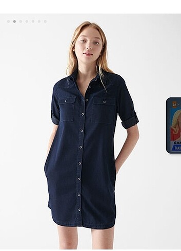 s Beden Mavi jeans denim elbise