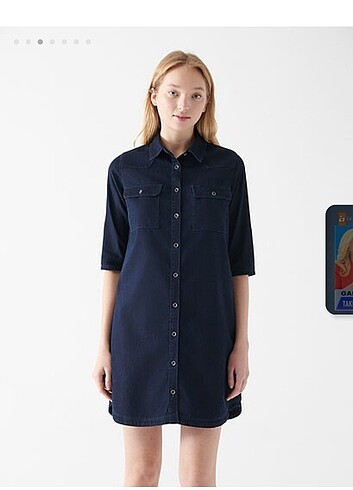 s Beden lacivert Renk Mavi jeans denim elbise