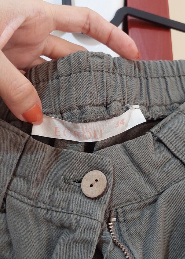 Haki havuç pantolon - Görsel 3