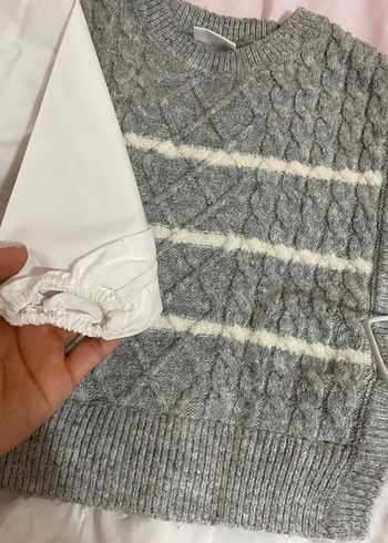 Zara gömlekli süveter - Görsel 5