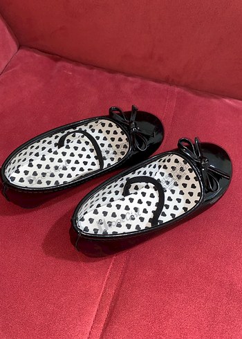 Kız Çocuk Siyah Fiyonklu Babet Ayakkabı - Görsel 4