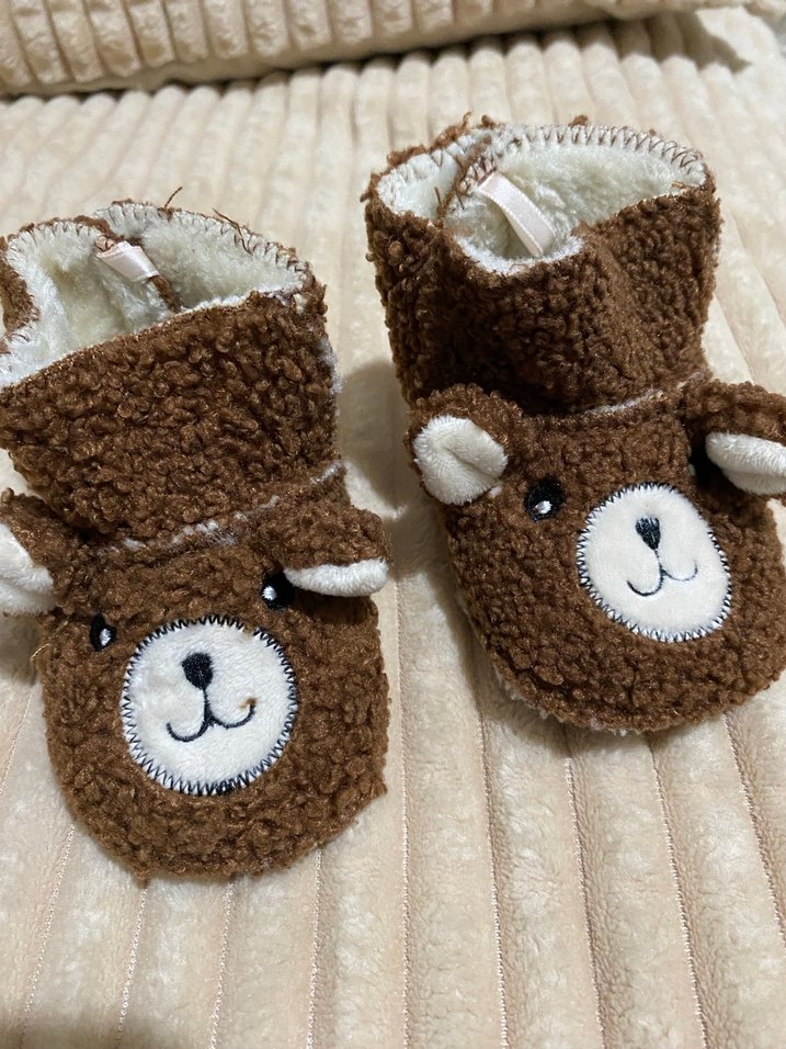 Kahverengi Çocuk Sıcak Ev Terliği - Görsel 2