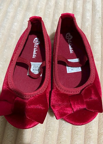 Bordo Kız Çocuk Fiyonklu Babet Ayakkabı - Görsel 2