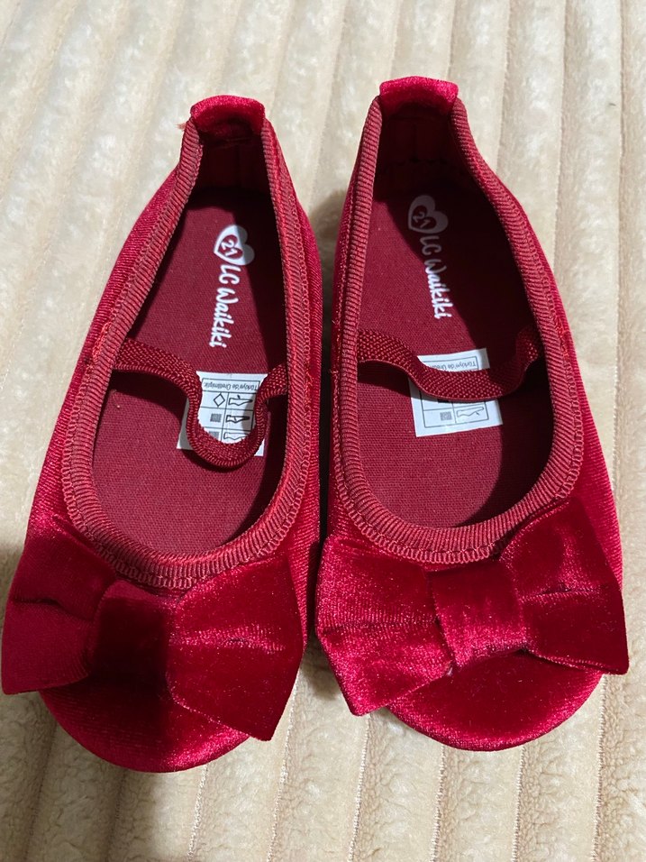 Bordo Kız Çocuk Fiyonklu Babet Ayakkabı - Görsel 2