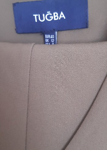 40 Beden haki Renk Bej Mini Kadın Takım Elbise