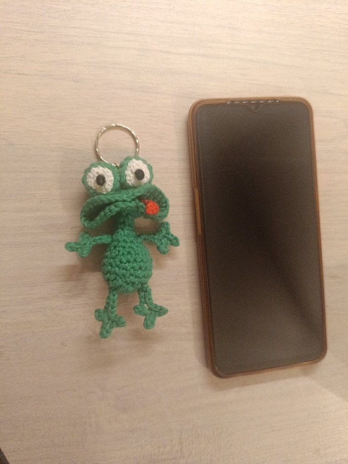 Amigurumi Kurbiş El Yapımı Anahtarlık - Görsel 4