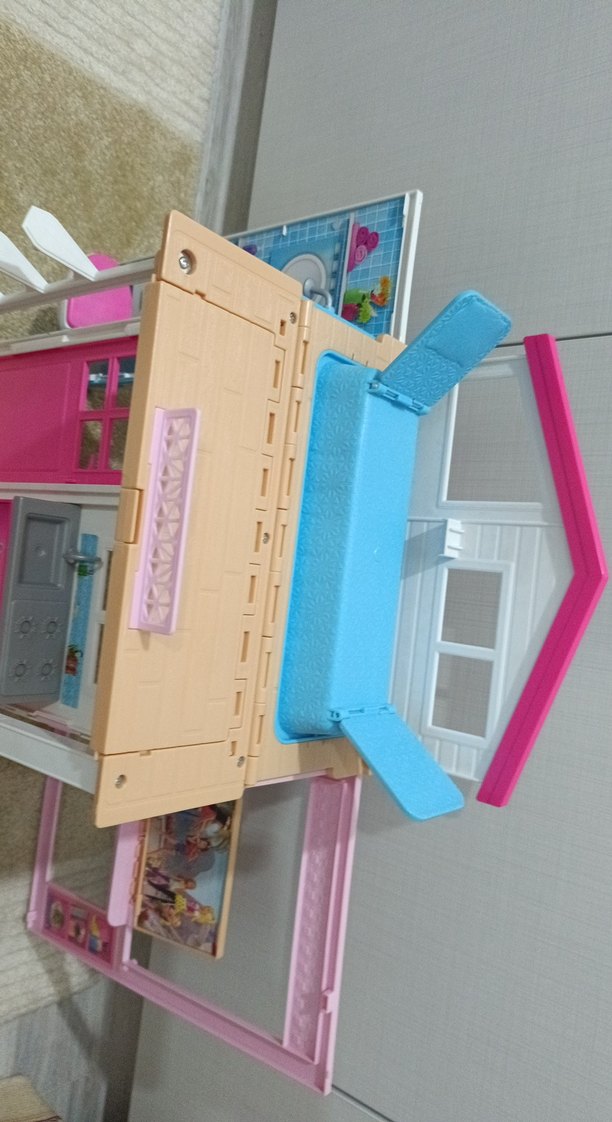 Barbie Katlanabilir Portatif Havuzlu Oyuncak Ev - Görsel 4