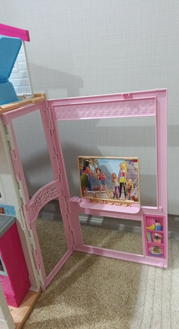 Barbie Katlanabilir Portatif Havuzlu Oyuncak Ev - Görsel 2