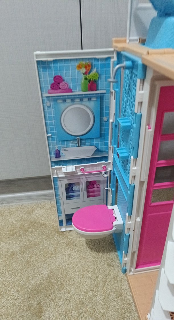 Barbie Katlanabilir Portatif Havuzlu Oyuncak Ev - Görsel 3