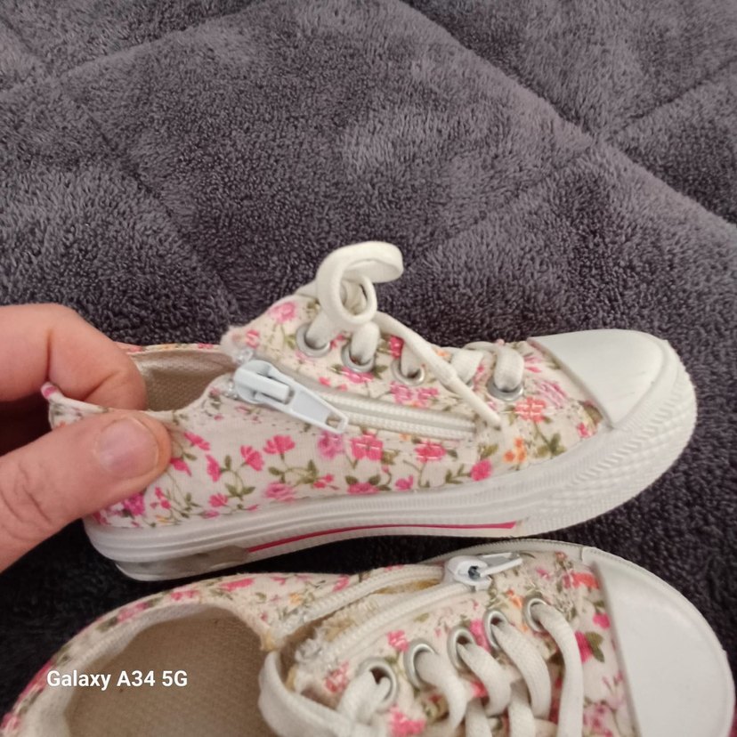 Beyaz Çiçekli Kız Babet Ayakkabı - Görsel 5