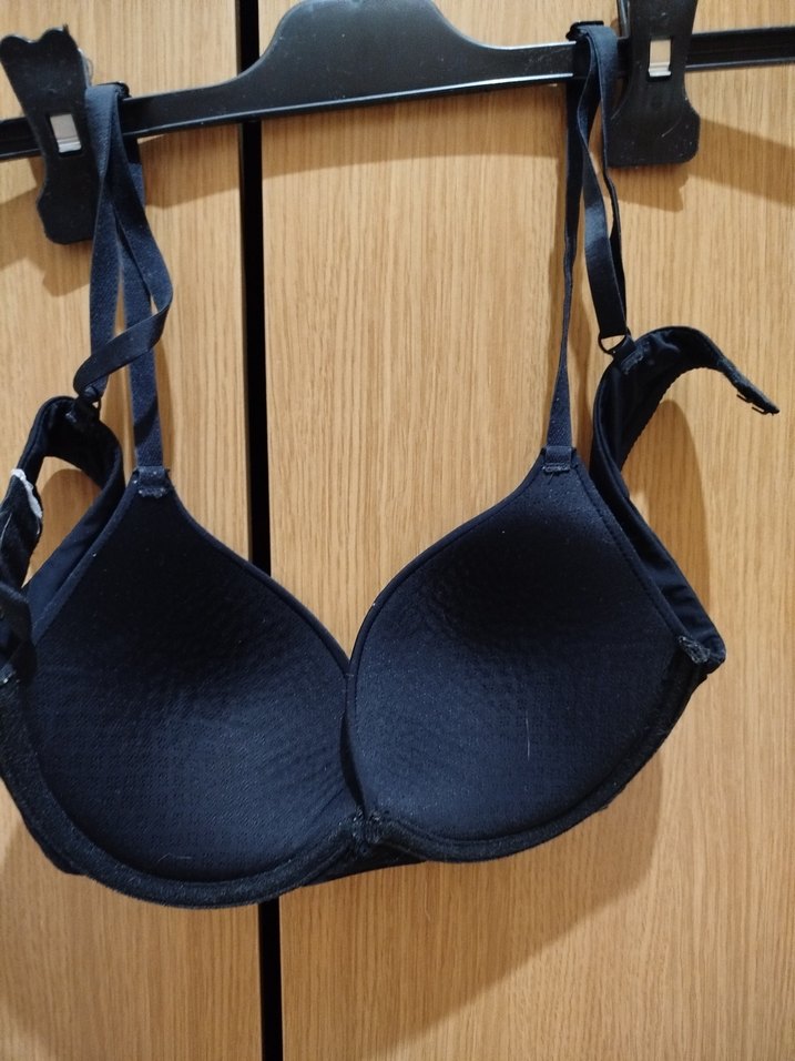 Siyah Minimalist Gotik Sütyen - Görsel 3