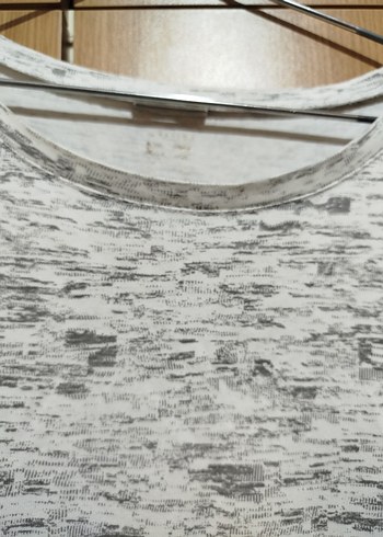 Gri Erkek Keten Kısa Kollu Tişört - Görsel 2