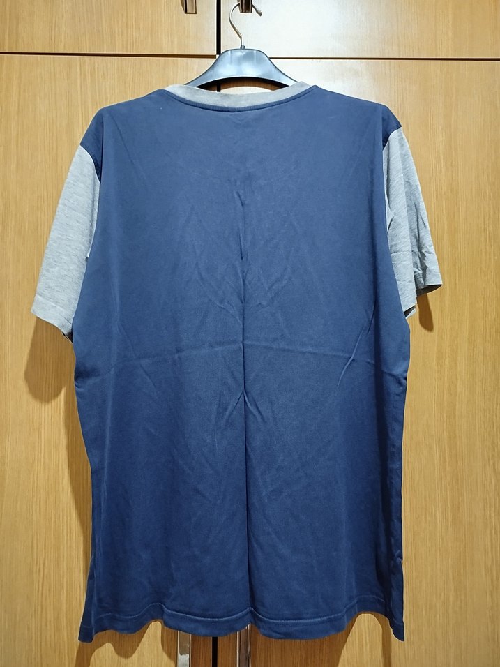 Düğmeli Erkek Gri-Mavi Denim Tişört - Görsel 4