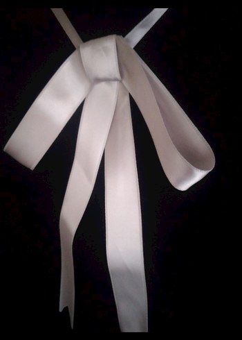 GRİ Erkek Papyon - Goth Stil - Görsel 2