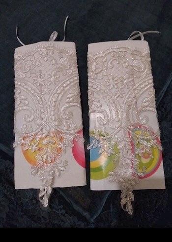 Dantel Detaylı Bohem Kadın Eldiveni Beyaz - Görsel 4