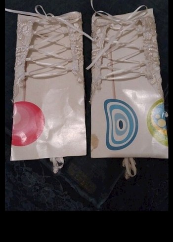 Beyaz Bohem Kadın Eldiveni - Görsel 2