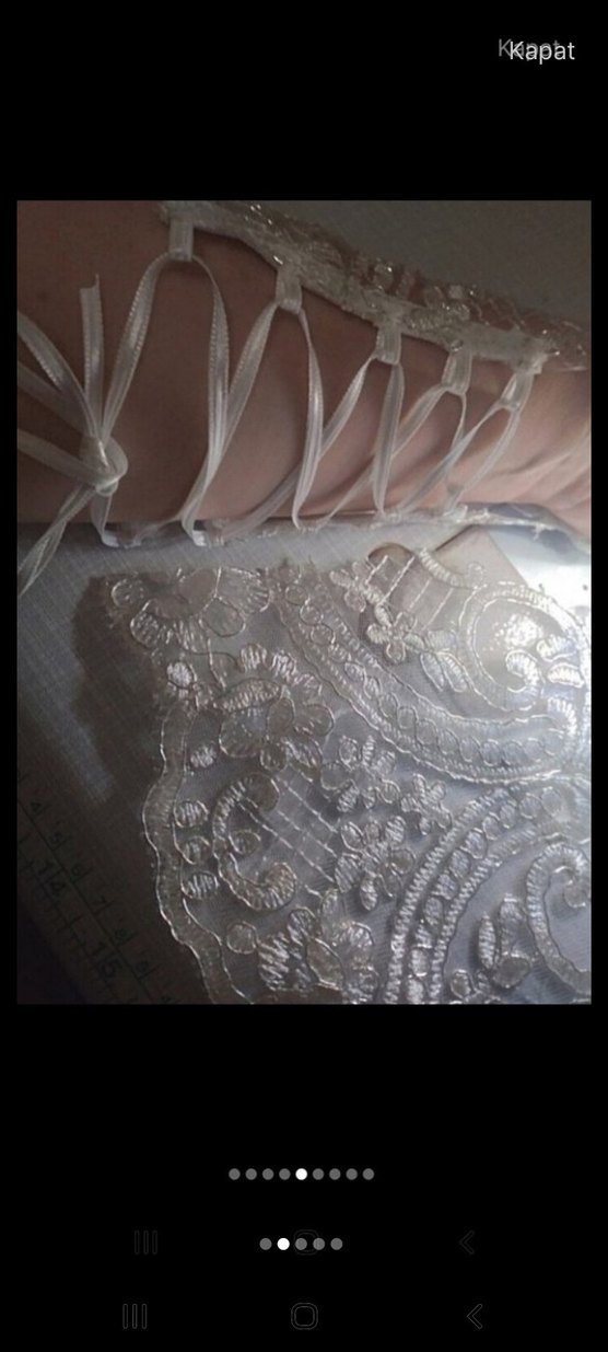 Dantel Detaylı Beyaz Bohem Kadın Eldiveni - Görsel 2