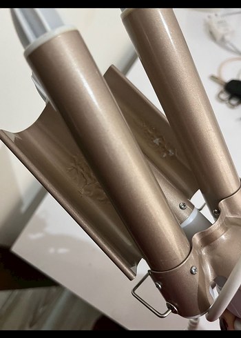 Beyaz Üçlü Saç Maşası - Görsel 2