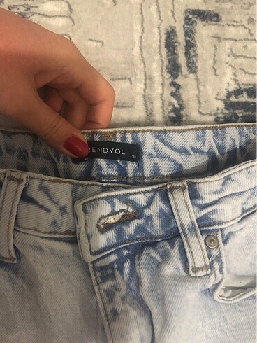 38 Beden mavi Renk Mavi jean