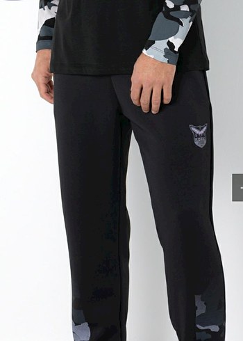 Siyah Kamuflaj Baskılı Erkek Pijama Takımı - Görsel 6
