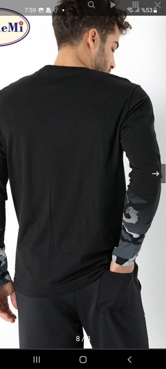 Siyah Kamuflaj Baskılı Erkek Pijama Takımı - Görsel 5