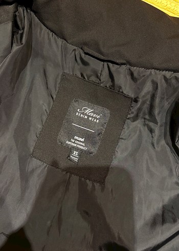 xs Beden Kadın Siyah Oversize Şişme Mont
