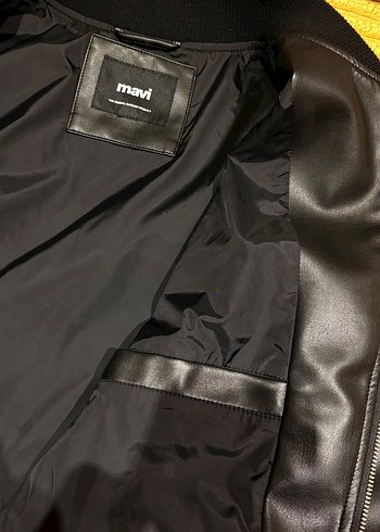xl Beden siyah Renk Siyah Deri Oversize Bomber Ceket