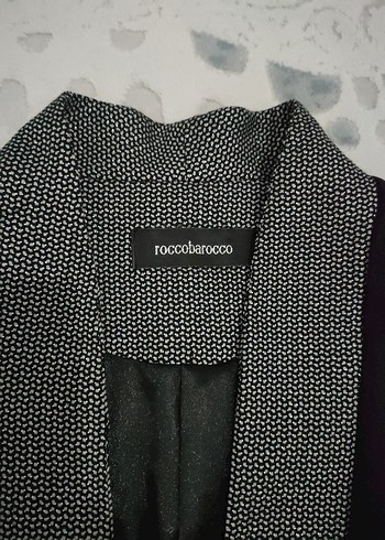 Gri Detaylı Siyah Kadın Blazer Ceket - Görsel 2