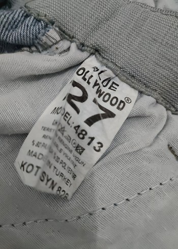 Kadın Mavi Denim Kemerli Salaş Jean - Görsel 5