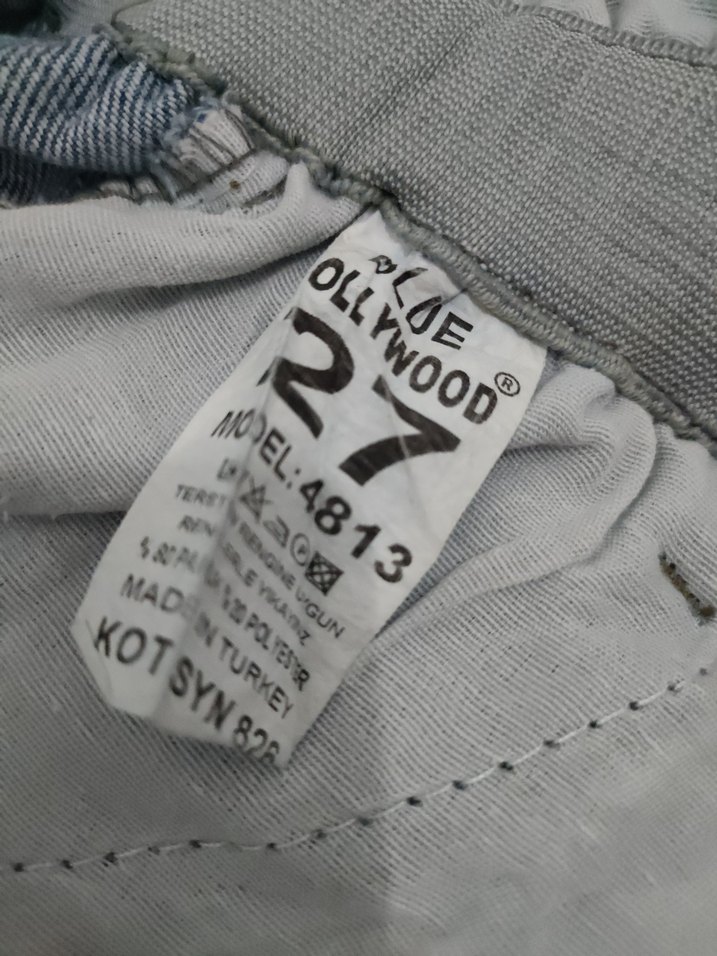 Kadın Mavi Denim Kemerli Salaş Jean - Görsel 5