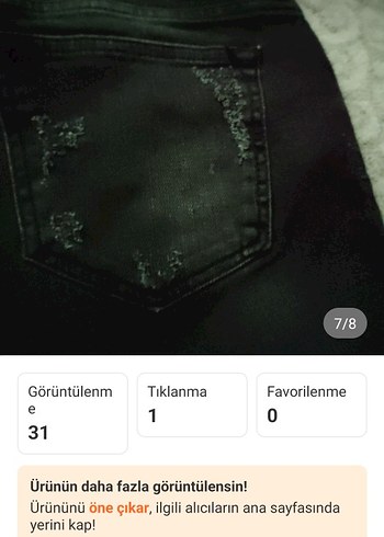 Siyah Yırtık Detaylı zaramarka Kadın Kot Pantolon - Görsel 7