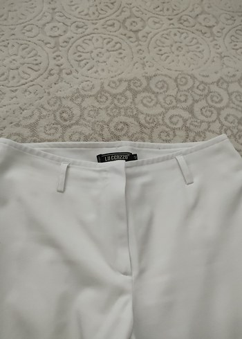 Beyaz  Kadın Kumaş Pantolon - Görsel 2