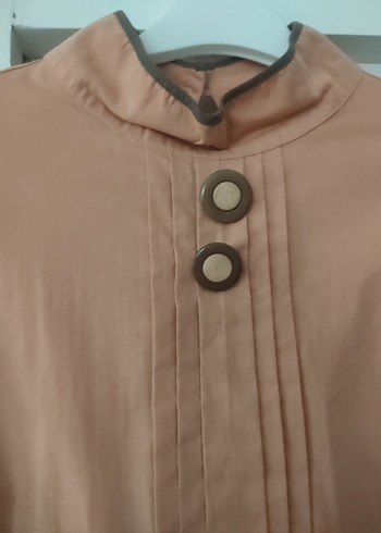 Bej Kemer Detaylı Kadın Gömlek - Görsel 2