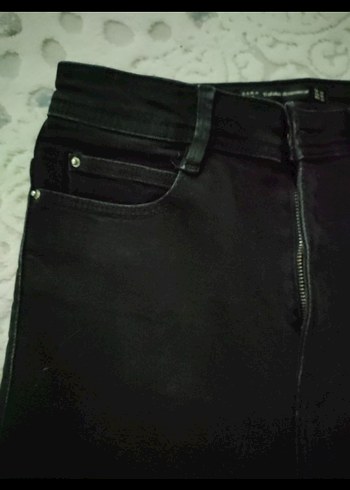 Kadın Siyah Normal Boy Denim Pantolon - Görsel 2