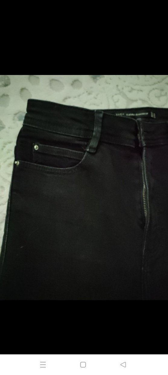 Kadın Siyah Normal Boy Denim Pantolon - Görsel 2