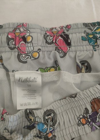 Gri Çok Renkli Desenli Mini Erkek Mayo - Görsel 2