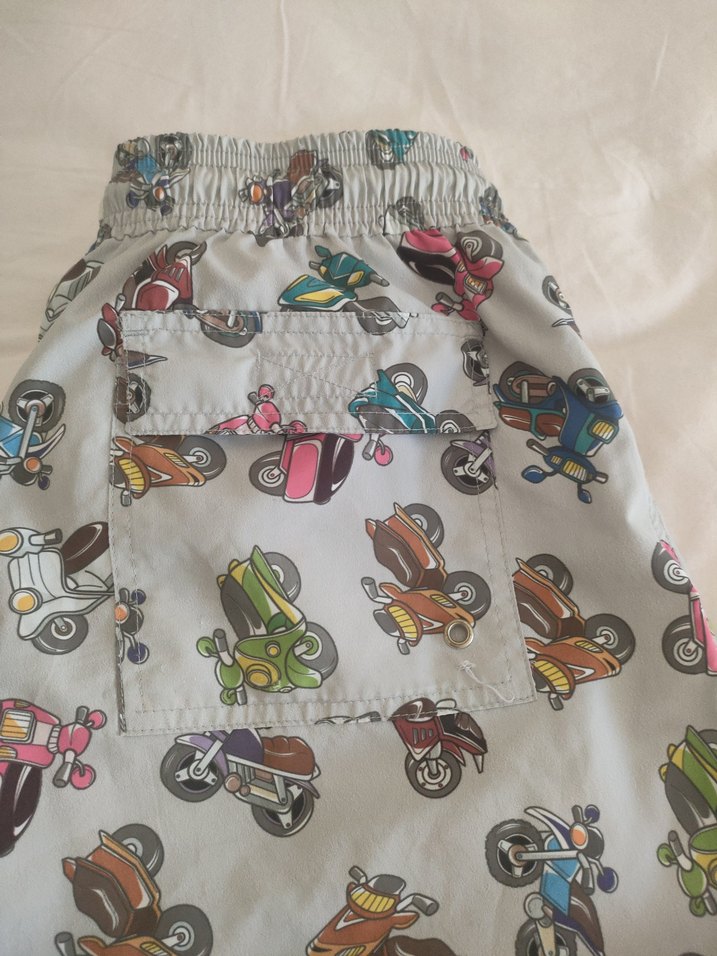 Gri Çok Renkli Desenli Mini Erkek Mayo - Görsel 4