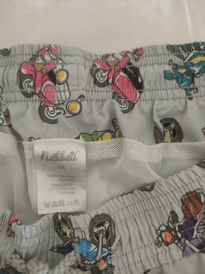 Gri Çok Renkli Desenli Mini Erkek Mayo - Görsel 2