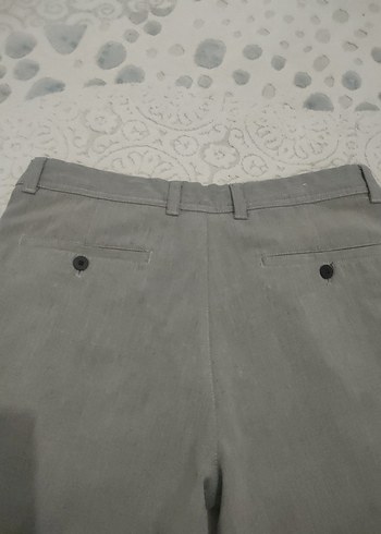 Gri Erkek Normal Kesim Düğmeli Pantolon - Görsel 3