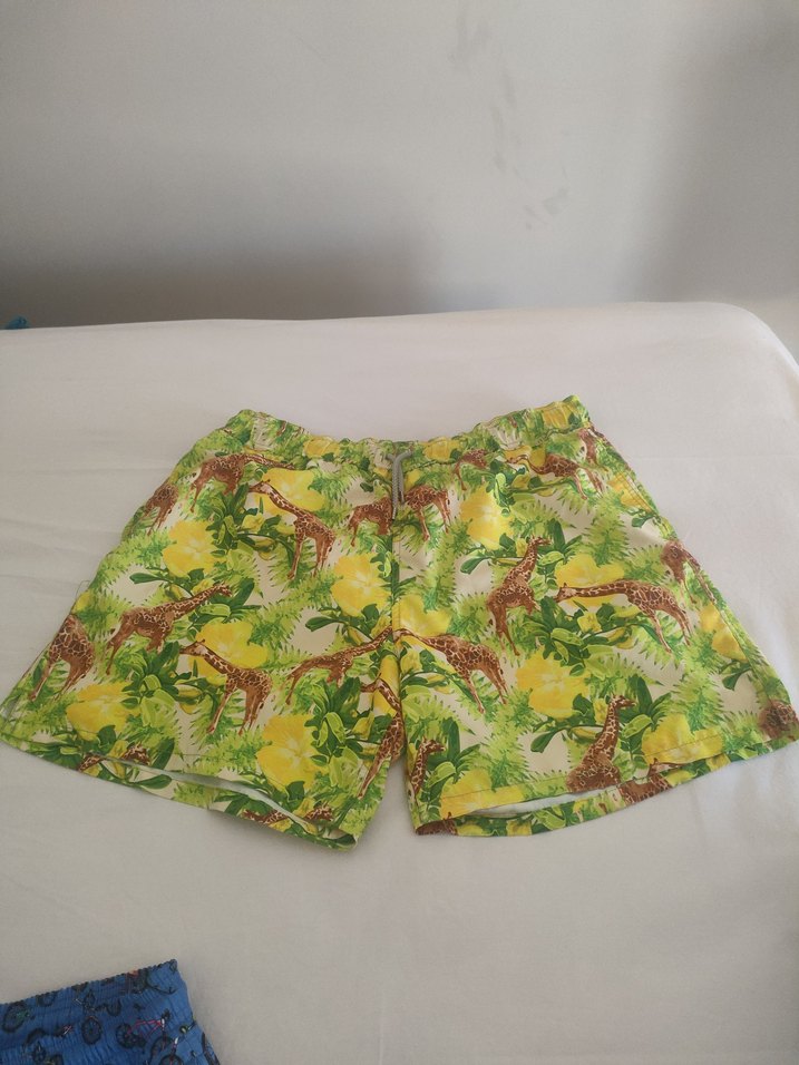 Erkek Desenli Sarı Mayo Şort - Görsel 2