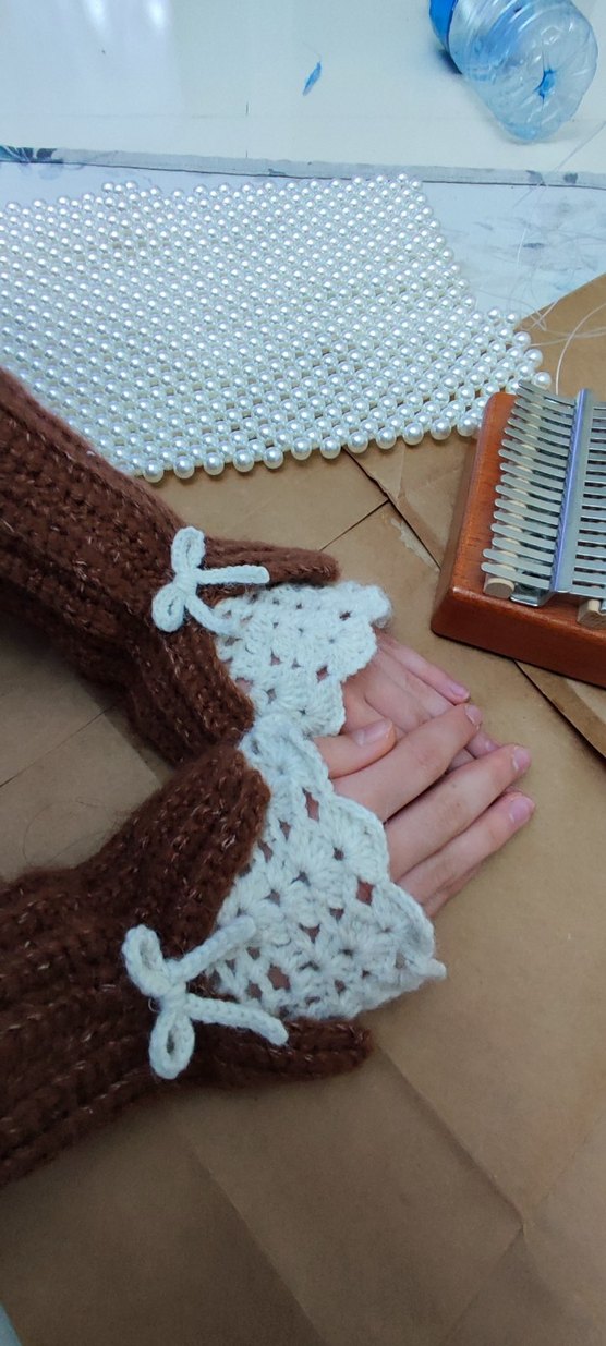 Örgü Bohem Kadın Eldiveni - Görsel 2