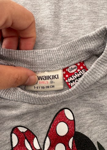 Kız Çocuk Gri Sweatshirt Tunik Kazak - Görsel 4