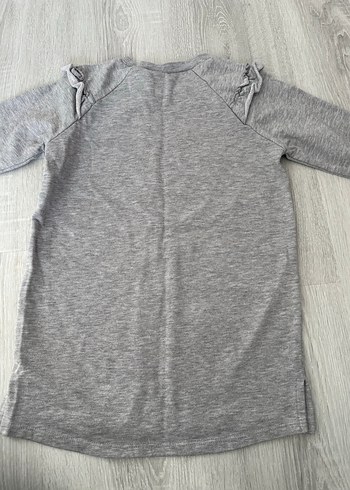 Kız Çocuk Gri Sweatshirt Tunik Kazak - Görsel 7