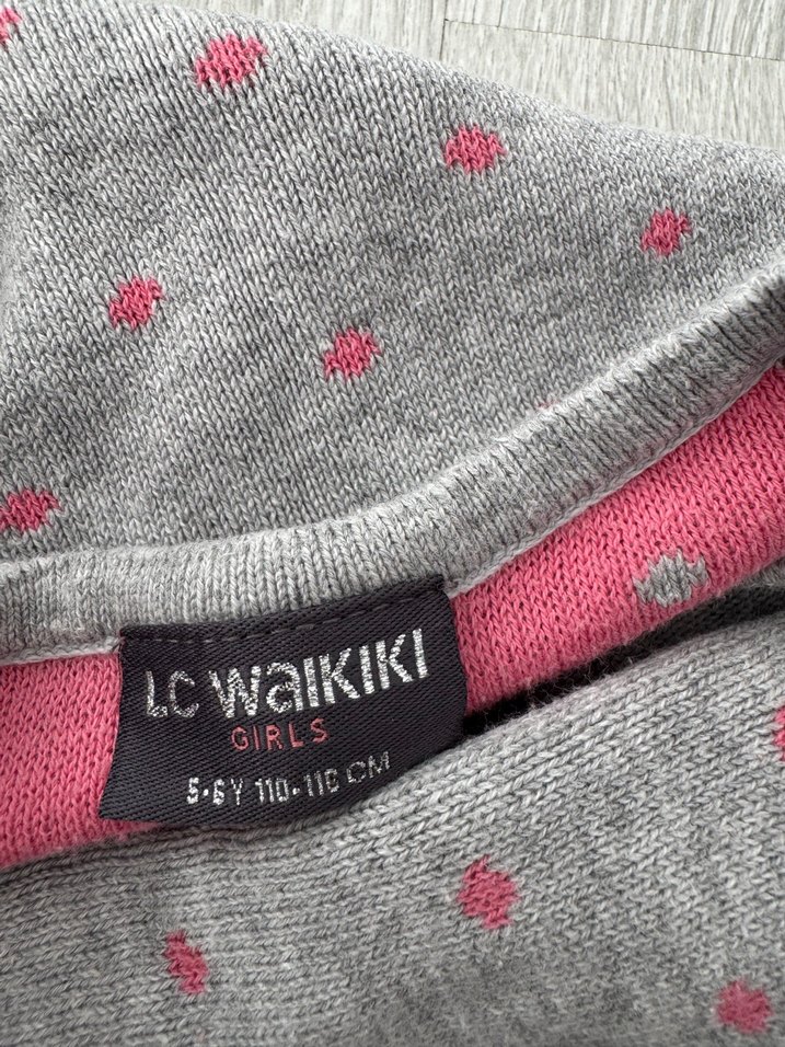 Kız Çocuk Gri Sweatshirt Tunik Kazak - Görsel 2