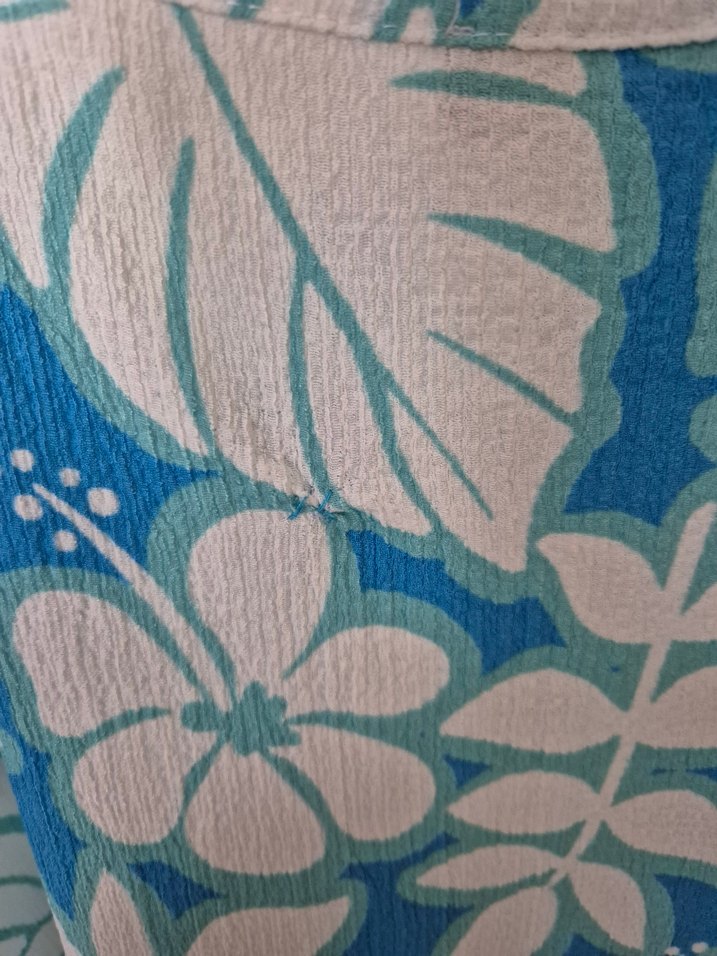 Mavi Çiçek Desenli Midi Yazlık Elbise - Görsel 4