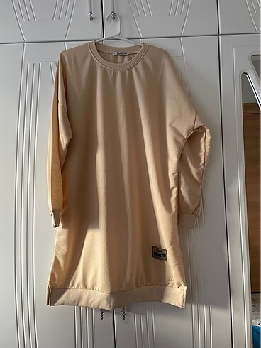 xl Beden camel Renk Krem Tunik