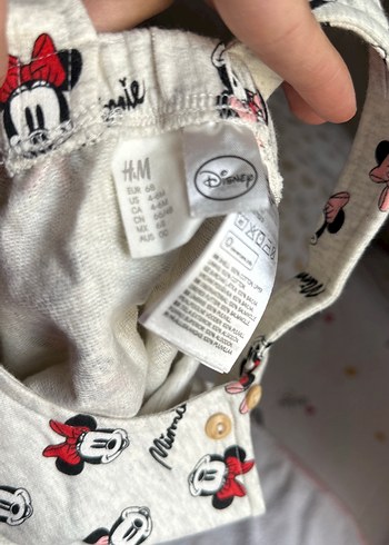 Kız Çocuk Gri Minnie Mouse Desenli Elbise - Görsel 5